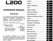 Mitsubishi L200 1996-2006 Service manual